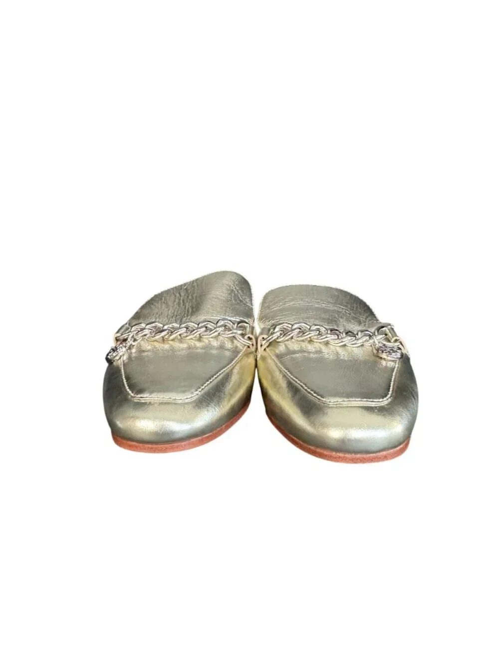 Tory Burch Mini Benton Loafer Slide In Spark Gold Leather, Size 6M WORN ONCE - Picture 4 of 12